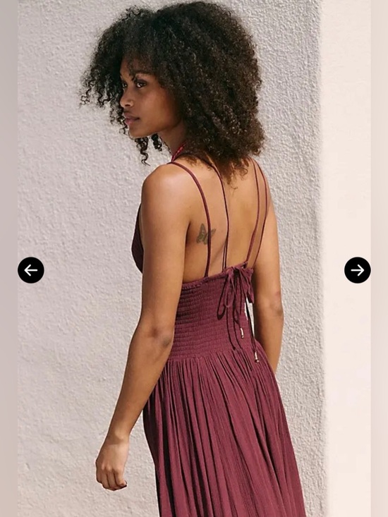 Free People Burgundy Dress - Fun In The Sun - Picture 4 of 5